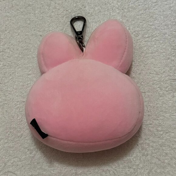 BT21 Cooky Plush Head Keychain, Pink - Picture 2 of 2
